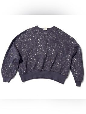 Nike Women's Purple Speckled Crewneck Sweatshirt